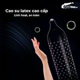 Bao cao su Shell Play Cocks 6 tính năng Hộp 10 cái 3 vòng đeo kéo dài thời gian cao cấp chính hãng
