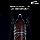 Bao cao su Shell Play Cocks 6 tính năng Hộp 10 cái 3 vòng đeo kéo dài thời gian cao cấp chính hãng