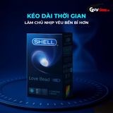 Bao cao su Shell Love Bead  Gân nổi kéo dài thời gian bi tăng 1.5cm  Hộp 5 cái cao cấp chính hãng