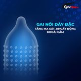 Bao cao su Shell Love Bead  Gân nổi kéo dài thời gian bi tăng 1.5cm  Hộp 5 cái cao cấp chính hãng