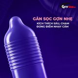 Bao cao su Shell Giant Entering Gân nổi bi tăng 3cm  Hộp 10 cái cao cấp chính hãng