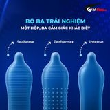 Bao cao su Shell Triple Mix  Siêu mỏng mát lạnh gân gai  Hộp 12 cái cao cấp chính hãng