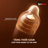 Bao cao su Shell Choco Prolong Siêu mỏng kéo dài thời gian, hương chocolate  Hộp 10 cái cao cấp chính hãng