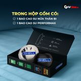 Bao cao su Shell Dino Trice  Hộp 1 bao gai 2 vòng bi 1 bao Shell Performax (Hộp 2 cái) cao cấp chính hãng