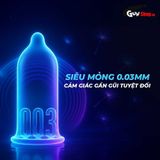 Bao cao su Shell Invisible Siêu mỏng chống tuột kéo dài thời gian  Hộp 10 cái cao cấp chính hãng