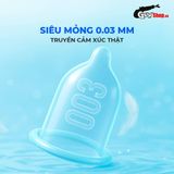  Bao cao su Okamoto 0.03 Platinum  Siêu mỏng không mùi Hộp 3 cái cao cấp chính hãng