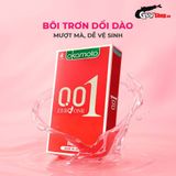 Bao cao su Okamoto 0.01 PU Siêu mỏng tàng hình truyền nhiệt chân thật Hộp 4 cái cao cấp chính hãng
