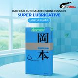 Bao cao su Okamoto Skinless Skin Super Lubricative Siêu bôi trơn Hộp 10 cái cao cấp chính hãng