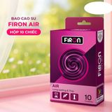 Bao cao su Firon Air - Siêu mỏng, kéo dài thời gian, hương vani - Hộp 10 cái cao cấp chính hãng