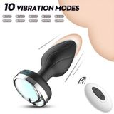 Phích Cắm Massage Hậu Môn Silicone Mềm Mại Cao Cấp Rung Đa Năng 10 Chế Độ - Có Đèn Led Sang Trọng 