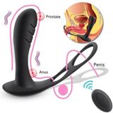 Phích Cắm Hậu Môn Silicone Rung Đa Năng Prostate Male Có Dây Đeo Cao Cấp - Điều Khiển Từ Xa Sạc Điện