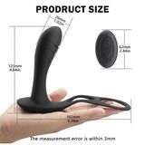 Phích Cắm Hậu Môn Silicone Rung Đa Năng Prostate Male Có Dây Đeo Cao Cấp - Điều Khiển Từ Xa Sạc Điện