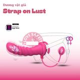 Dương Vật Giả Kết Hợp Dây Nối Phích Hậu Môn Silicone Mềm Cao Cấp Rung 10 Chế Độ Strap On Lust Điều Khiển App