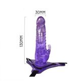 Dương vật giả có dây đeo Silicone Siêu Mềm 10 Chế Độ Rung Thông Minh Aphrodisia Harness Rabbit Dong 8.5 inch - Điều Khiển Remote