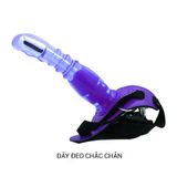 Dương vật giả có dây đeo Silicone Siêu Mềm 10 Chế Độ Rung Thông Minh Aphrodisia Harness Rabbit Dong 8.5 inch - Điều Khiển Remote