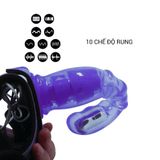 Dương vật giả có dây đeo Silicone Siêu Mềm 10 Chế Độ Rung Thông Minh Aphrodisia Harness Rabbit Dong 8.5 inch - Điều Khiển Remote