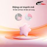 Máy massage Silicone Mềm Có Lưỡi Giả Bên Trong Rung - Hút Đa Chế Độ Cao Cấp Svakom Peach Star - Thiết kế hình ngôi sao xinh xắn