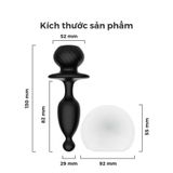 Trứng rung massage hậu môn silicone cao cấp dạng đuôi thỏ Magic Motion Bunny tích hợp 10 chế độ rung khác nhau,