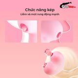 Máy massage Silicon siêu mềm Svakom Zemalia Peach Dolce rung - hút - liếm nhiều chế độ chính hãng