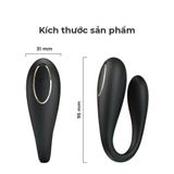 Trứng rung không dây cao cấp Pretty Love Nathan silicon mềm mịn 2 đầu kích thích trong - ngoài rung nhiều chế độ - có màn hình led