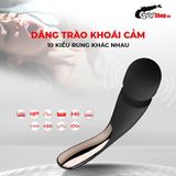 Máy massage silicon cao cấp Lelo Smart Wand 2 Large rung 10 chế độ kích thích màn dạo đầu nóng bỏng