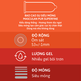 Bao Cao Su Siêu Mỏng Masculan Pur Superfine - Hộp 10 Cái Cao Cấp Chính Hãng