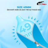 Bao cao su Firon Neo 49 Size 49mm, siêu mỏng, kéo dài thời gian Hộp 10 cái