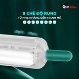 Âm đạo giả đa năng rung silicon trong suốt Shelly Play Beastcup