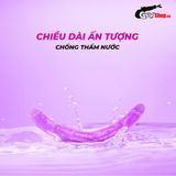Dương vật giả 2 đầu cao cấp Chisa Hi-Rubber 12.8 Inch Tím