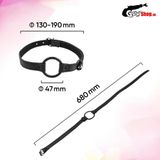 Khóa miệng BDSM Chisa Fierce Euphoria Black Metal O-ring Gag 382392