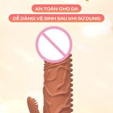 (Có Video) Bao cao su đôn dên Meleon dài 16.5cm thân gai có rung cao cấp chính hãng