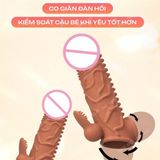 (Có Video) Bao cao su đôn dên Meleon dài 16.5cm thân gai có rung cao cấp chính hãng