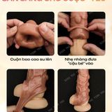 (Có Video) Bao cao su đôn dên Meleon dài 16.5cm thân gai có rung cao cấp chính hãng