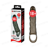 (Có Video) Bao cao su Pretty Love Carson dài 17.5cm màu đen có quai đeo rung ở đầu dùng pin