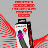 (Có Video) Bao cao su Pretty Love Carson dài 17.5cm màu đen có quai đeo rung ở đầu dùng pin