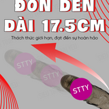 (Có Video) Bao cao su Pretty Love Carson dài 17.5cm màu đen có quai đeo rung ở đầu dùng pin