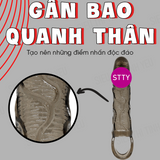 (Có Video) Bao cao su Pretty Love Carson dài 17.5cm màu đen có quai đeo rung ở đầu dùng pin