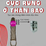 (Có Video) Bao cao su Pretty Love Carson dài 17.5cm màu đen có quai đeo rung ở đầu dùng pin