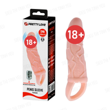 (Có Video) Bao cao su Pretty Love Carson dài 17.5cm có quai đeo và rung ở đầu dùng pin