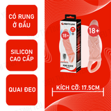 (Có Video) Bao cao su Pretty Love Carson dài 17.5cm có quai đeo và rung ở đầu dùng pin