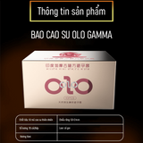 Bao cao su OLO Gamma Vàng mình gai hạt nổi nhỏ kéo dài thời gian Hộp 10 cái 382505