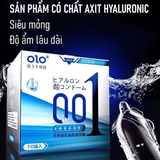 Bao cao su OLO 0.01 Zero Xanh siêu mỏng nhiều gel dưỡng ẩm Hộp 10 cái  382507