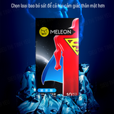Bao cao su Meleon Supermen nhiều gel  bó sát Hộp 10 cái