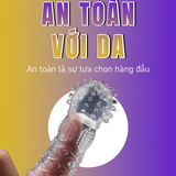 (Có Video)Bao cao su ngón tay Aichao A-Spot 5 đầu gai lớn gân dọc thân