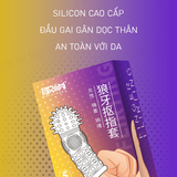 (Có Video)Bao cao su ngón tay Aichao A-Spot 5 đầu gai lớn gân dọc thân