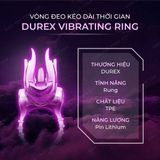 (Có Video) Vòng đeo Durex Vibrating Ring kéo dài thời gian có rung đa chế độ dùng pin