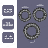(Có Video) Vòng đeo Cock Ring đen kéo dài thời gian dành cho nam giới