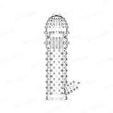 (Có Video) Bao cao su Aichao dài 12.5cm đầu thân gai râu rồng