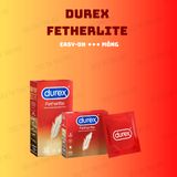 Bao cao su siêu mỏng Durex Fetherlite ôm khít nhạy cảm Hộp 12 cái