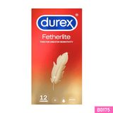 Bao cao su siêu mỏng Durex Fetherlite ôm khít nhạy cảm Hộp 12 cái